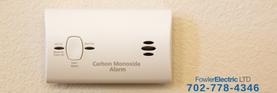 digital carbon monoxide detector with words fowler electric ltd 702-778-4346